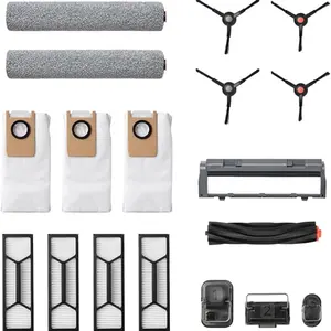 eufy S1 Pro Accessory Kit for Robot Vacuum Omni S1 Pro & S1, 2 Rolling Mops, 4 High-Performance Filters, Dirty Water Reservoir Filter, Rolling Brush & Brush Guard, 3 Dust Bags, and 2 Sets of Side Brushes