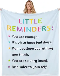 Anxiety Relief Items Blanket Stress Relief Gifts for Women Men Her for Women Cowokers Inspirational Gifts for Adults Get Well Soon Mental Health Gifts for Women Men Think of You Gifts 50"X60" Blanket