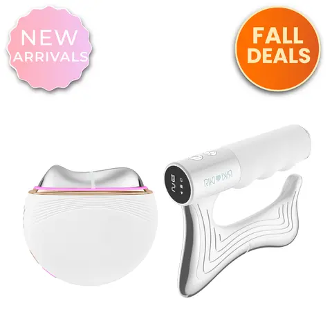 RIKI Sculptress & Sculptor Bundle - Complete Face & Body Sculpting System with Heat Cooling EMS Vibration LED Therapy for Radiant Skin & Toned Muscles