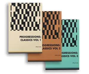 Progressions: Classics Book Set by Jeffrey Kunde and The Guitar Institute (3 Books) - Volumes 1-3 - Complete Resource Guide to Transform Your Guitar Playing and Chord Progressions