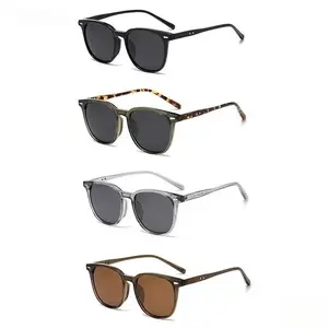 4 Pack Polarized Square Sunglasses for Men Women UV400 Anti-Glare Trendy 2026 Spring Summer Lightweight TR90 Nylon Full Rim Retro Eyewear Perfect for Driving Fishing Hiking Beach Daily Wear