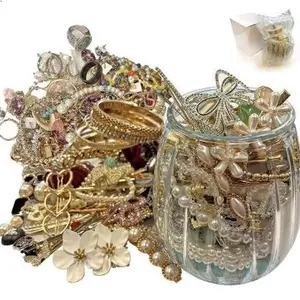 Mysterious  1-60 Style Jewelry Jars, Including Rings, Bracelets, Necklaces, Earrings, Stud Earrings, and Anklets, and Geometric Metal Designs, Suitable for Women's Holidays, Dates, Parties, and Festival Gifts. (With Jars)