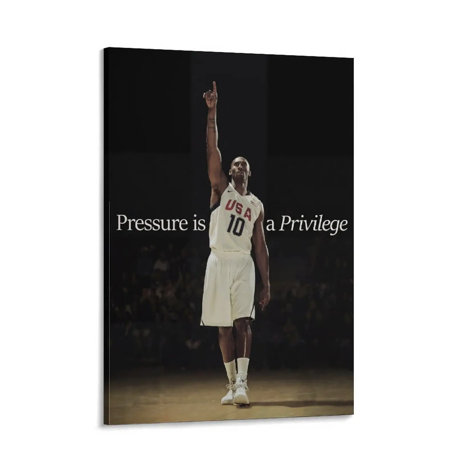 Basketball Motivation   Art, Pressure Is A Privilege Poster, Mamba Mentality Inspired Sports  Print, Athlete Mindset Room Decor, Gym  Art for Bedroom Office Training Space wall canvas