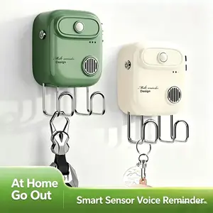 Outgoing Reminder Device, Smart Voice Home Reminder Device, Anti-Forget Key Carrying Device for the Elderly, with Sensing Function Stereo (exclude battery)