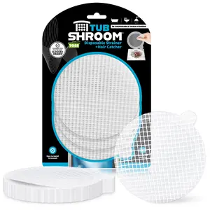 TubShroom Toss 26pk Disposable Drain Covers - Hair Catcher Mesh Sticker Strainers for Shower Bathtub, Prevent Clogged Drains, Half Year Supply Pet Waterproof Protector