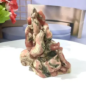 rhodonite carving