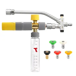 Tool Daily Foam Cannon Dual Connector Mini Foam Cannon for Pressure Washer 5 Power Washer Spray Nozzle Tips 1/4 Inch Quick Connect No Dilution Design Adjustable Angle & Flow