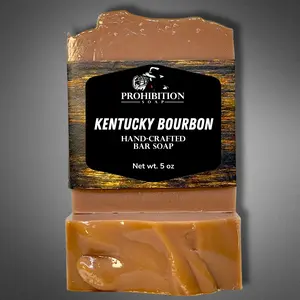 Kentucky Bourbon Natural Smooth Shea Butter Bar Soap for Men and Women