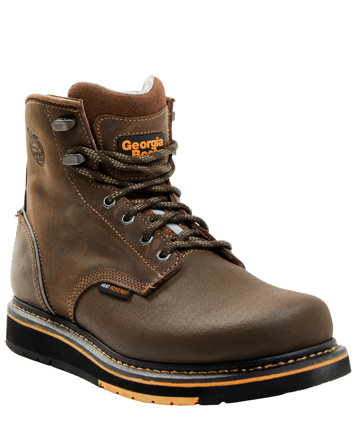 Georgia Boot Men's Men'S Amp Light Wedge Wp 6" Lace-Up Work Soft Toe - Gb00518