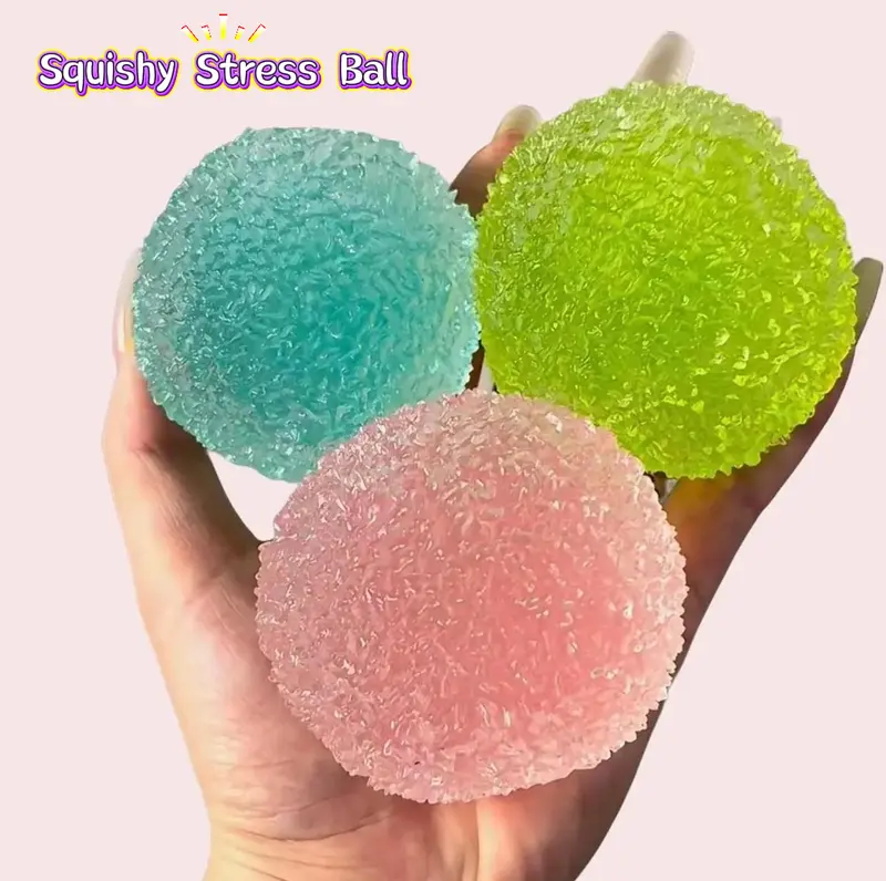 maltose Bead Squishy Stress Ball Super Soft Crystal Mochi Fidget Toy Handmade Sensory Relief for Anxiety Relaxation Gifts