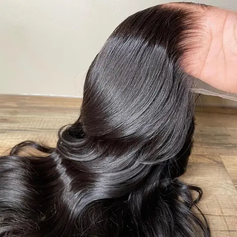 BLING HAIR Glueless Pre-Plucked Human Hair Lace Closure Wig - 5X5/6X4/7X5/9X6 Body Wave, HD Transparent, Pre-Cut Hairline, Natural Color, 180 Density, Thick, Smooth, Lightweight, High Volume, Long-Lasting, Ready To Wear, Glueless Beginner Wig