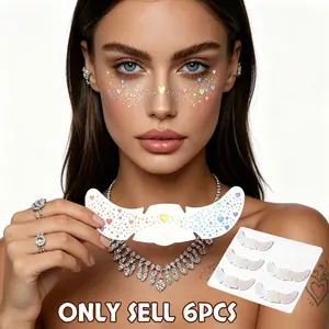 6pcs Mixed Glitter Freckle Stickers • Waterproof Stickers • Perfect for Christmas, Halloween, and Music Festivals • Suitable for Parties, Festivals, and Everyday Makeup Decoration