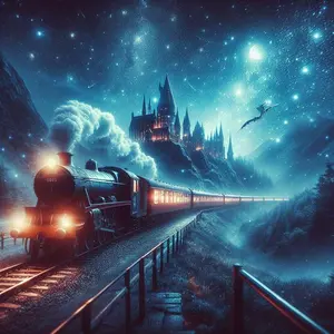 5D DIY Full Drill Round Diamond Painting - Diamond Art Kit Train, Castle, Dragon Mosaic, Canvas - DIY Wall Decor, Home Wall Decoration, Suitable for Halloween and Christmas, Birthday and Anniversary Gifts, Diamond Painting Kits