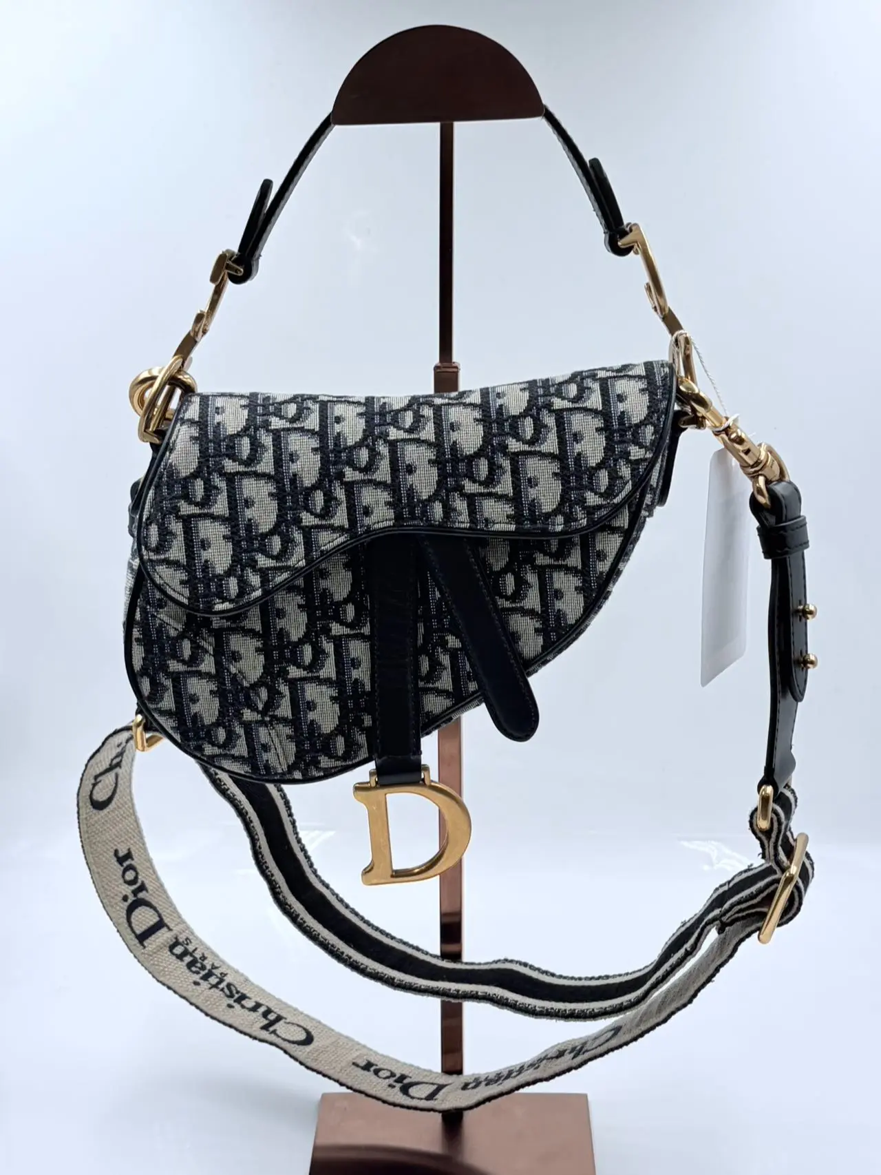 Pre-owned Dior canvas Belt Bags Saddle bag mini adjustable strap【BF 12Z】XP02463