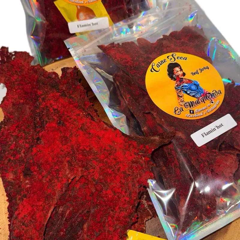 La Malquerida Carne Seca - Flamin’ Hot flavor - Beef Jerky Snack La Malquerida Carne Seca - Flamin’ Hot flavor - Beef Jerky Snack