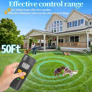 Dog Bark Deterrent Devices【Upgraded Smart Display】,3X Ultrasonic Pet Gentle Anti Barking Device for Dogs,Stop Neighbors Dogs from Barking,Indoor Outdoor Bark Control for Dog Training