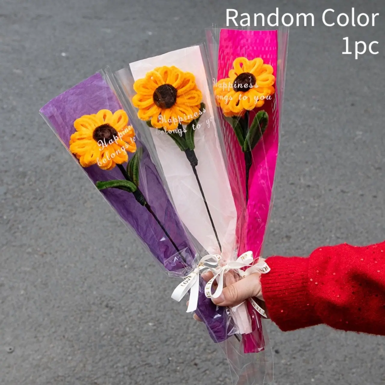 Handmade Felt Sunflower - Artificial Flower Bouquet, Artificial Sunflowers, Mini Flower Gift, Soft Plush Texture, Never Wilt, Eco-friendly Material, Decorative, Perfect Birthday, Mother's Day, and Teacher Appreciation Gift, Desk Décor, Decoration