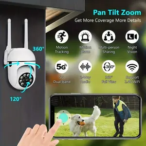 2.4GHz WiFi Security Camera, Two-Way Audio, Remote Viewing, App Controlled Camera, Motion Detection, Color Night Vision, Outdoor Surveillance, 355° Panoramic, Office & Factory Monitoring