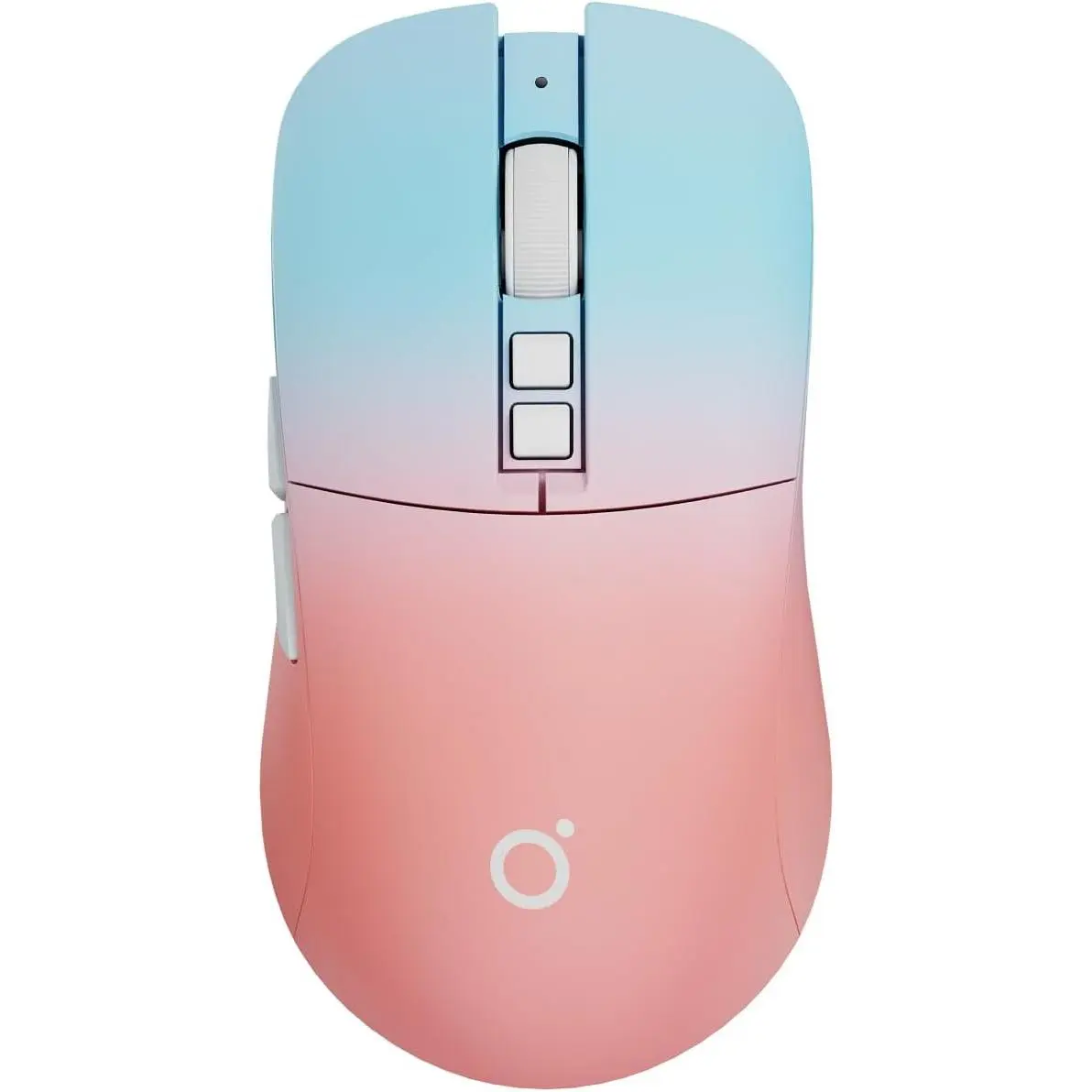 EWEADN G309 Wireless Computer Mouse,2.4G&Bluetooth Ergonomic Cordless Mice with 4000 DPI,5 Adjustment Levels,Cute and Portable Mouse for Laptops, PC and More,7 Buttons Office USB Mice-Blue&Pink