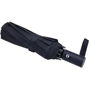 Travel Essentials Umbrella Windproof Compact Collapsible Light, Automatic, Strong and Portable, Wind Resistant Folding Small Umbrella for Rain