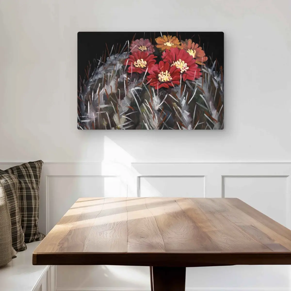 Begin Home Decor C1MP2030248A9O 20 x 30 in. Mammillaria Cactus In Bloom Wall Art - Floral Metal Print