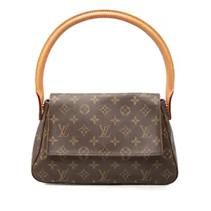 Pre-owned Louis Vuitton Canvas Shoulder Bags Mini Looping Monogram Shoulder Bag