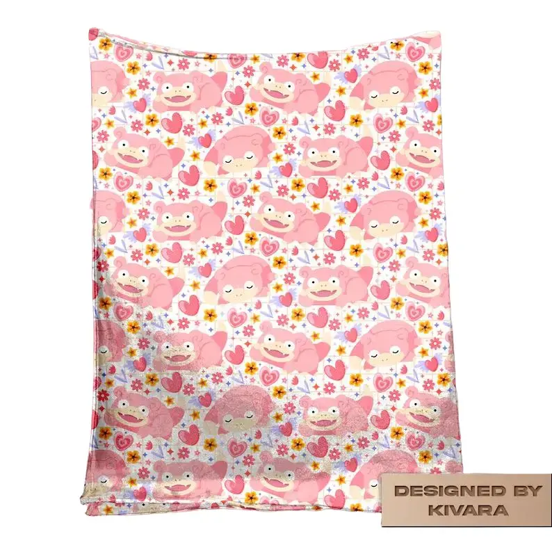 Slowpoke Blanket - Adorable Relaxed Anime Tropical Home Decor Button Up - Cute Slower Vacation Home Decor Bedding Gifts Blanket Feminist Blanket Gift Blanket  Decor Christmas and Halloween and Birthday