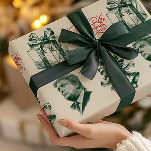 Trump Wrapping Paper, President Gift Wrap for Christmas, President Unique Holiday Wrapping Paper, MAGA Wrapping Paper