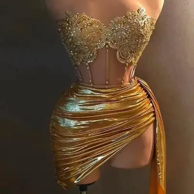 Gold Dresses on Shein TikTok Shop