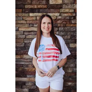 Watercolor Flag Short Sleeve Tee