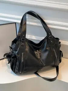 Simple and exquisite versatile classic retro style women's crossbody bag, lightweight, personalized cross, women's shoulder bag fashion bag, solid color design, suitable for commuting, photography, shopping, and going out.