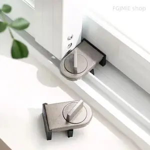 Includes shipping cost: aluminum alloy window lock clips, screen fixing clips, sliding door locks for living rooms, safety locks, child protection, sliding door limiters