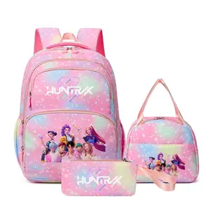 2026 New Witch Hunters Printed Backpack School Bag Large Capacity School Bag Three-piece Set