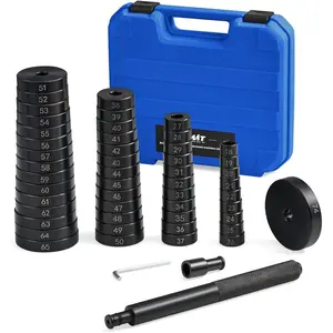 Motor Tech 52-in-1 Custom Bushing Driver Tool Set and Transmission Wheel Axle Bearing Race Seal Installer Remover, Bush Removal Puller Bearing Press Tool Kit