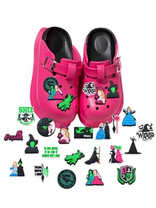 20-Piece PVC Cartoon Witch Character Shoe Charms for DIY, Fun Decoration for Clogs, Slippers, Ideal Gift for Family and Kids at Parties