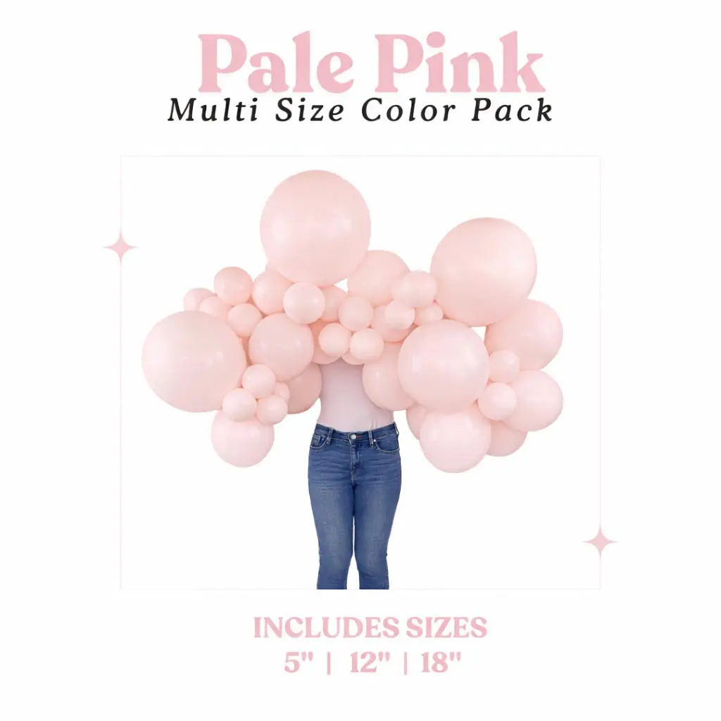 Pale Pink Balloon Pack with Optional Add-Ons Pale Pink Balloon Pack with Optional Add-Ons