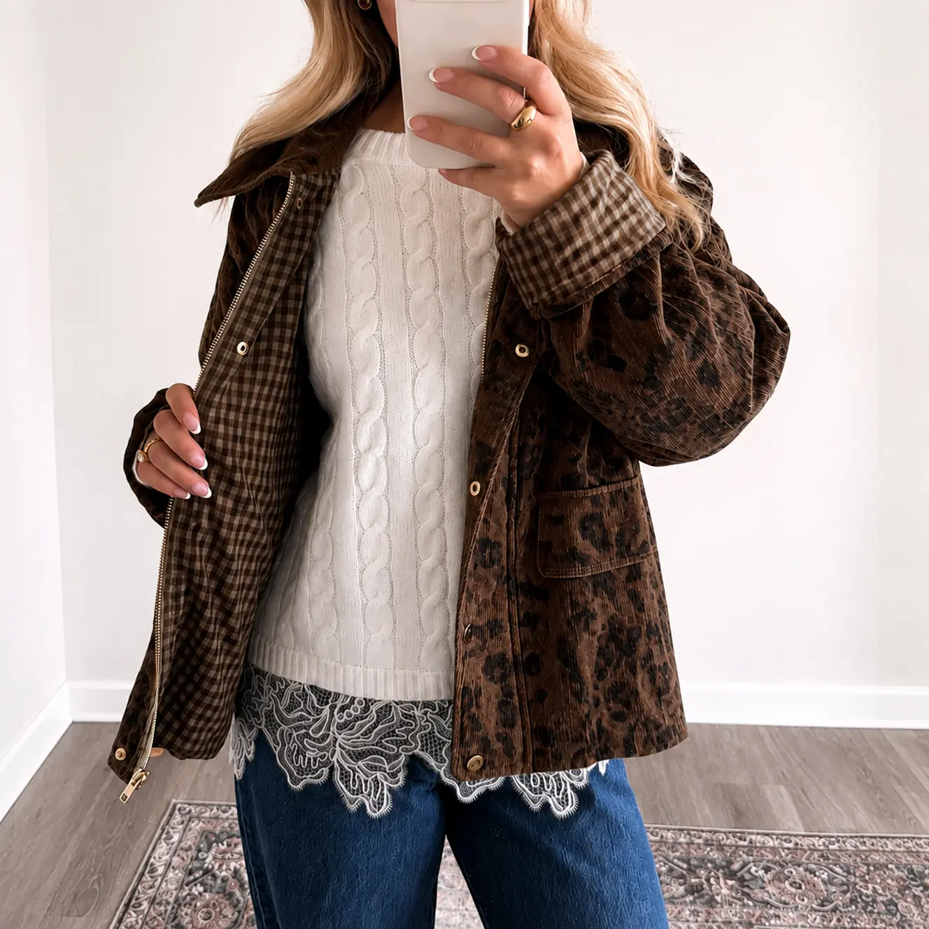 Women’s Jacket Thick Corduroy American Style Daily Casual Outing