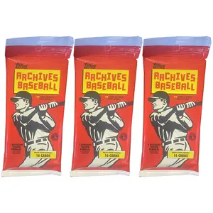 2024 Topps Archives Baseball Fat Pack - 16 Cards Each - 3 Packs