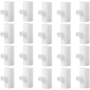 20 piece set of PVC three-way chicken water dispenser - fully automatic threaded chicken water dispenser nipple/cup/feeder/poultry water dispenser, white