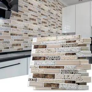 Art3d 10-Pack 12"x12" Peel and Stick Marble Backsplash Tiles, Self-Adhesive for Kitchen, Bathroom, Laundry Room Removable Wall Decorative Wall Sticker