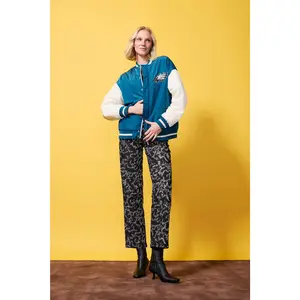 Eagles Bomber Jacket in Midnight Green and Sugar Swizzle