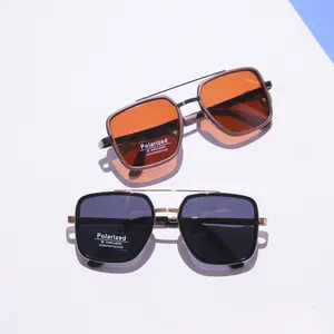 Polarized Sunglasses Women Gold Geometric Double Beam Frame Fashion Summer Travel Accessories Fall Freshness Vacation Outfits Back To School Sunglasses Guys Women Sunglasseswomen Trendy & Practical,Valentine's Gift SpringStatements