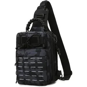 Lightweight Fishing Tackle Backpack with Rod Holder, Sling Fishing Bag Backpack