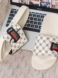 Men's Fashion Eva Sandals, Lightweight Anti-Slip Comfortable Slippers, Casual Indoor Outdoor Beach Shoes, Solid Color Strap Design, Eva Slide, Footwear