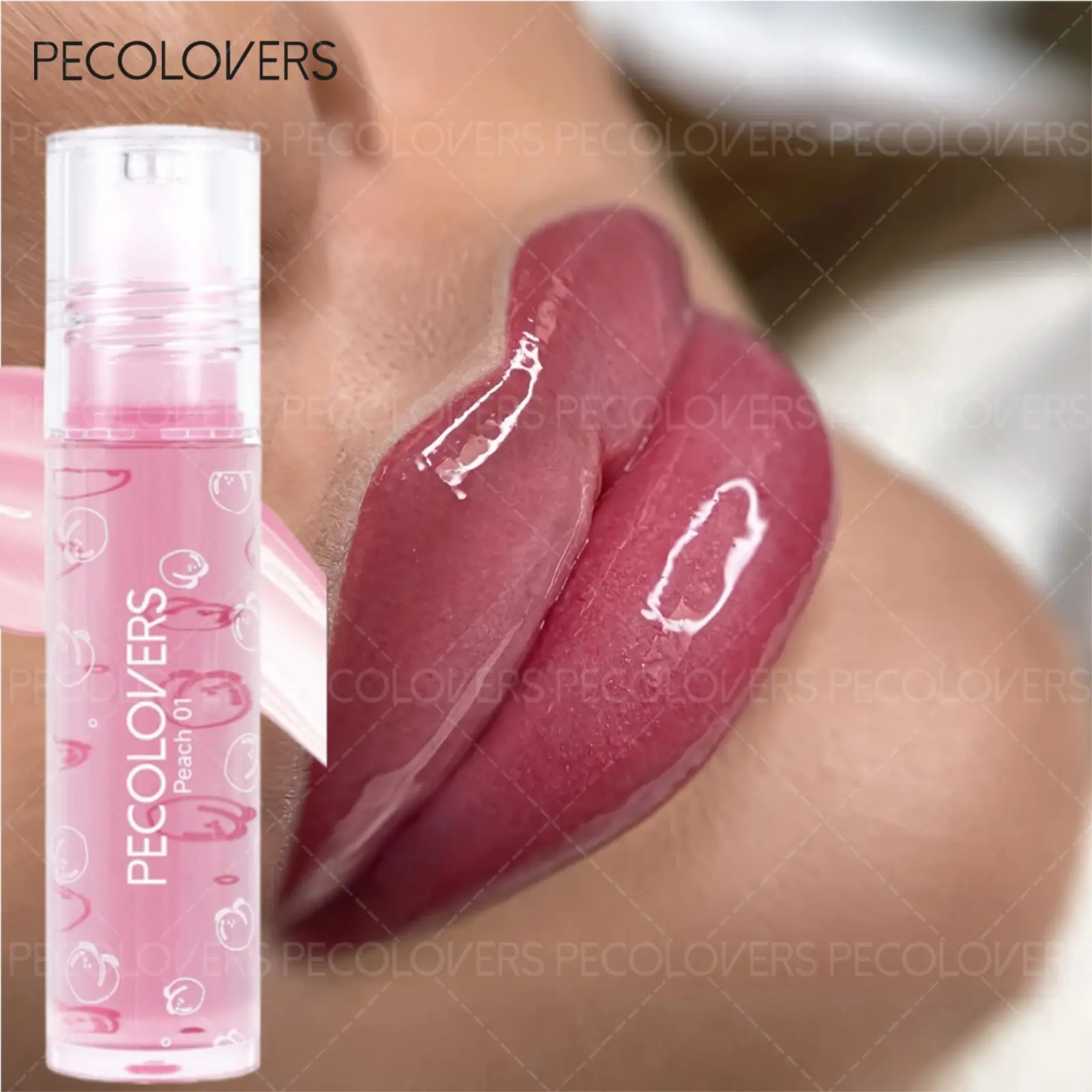 Fruit Transparent Water Glossy Lip Gloss Lip Tint Lip Glaze Mirror Crystal Jelly Glass Lip Oil Plumping Clear Lip Liquid Lipstick Moisturizing Hydrating Lipgloss Makeup Lip Care Cosmetics