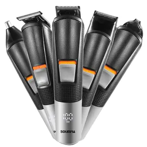 5 in 1 Hair Trimmer Kit, 1 Box Digital LCD Screen Multifunctional Hair Trimmer & Accessories with Storage Base, Professional Hair Trimmer for Men