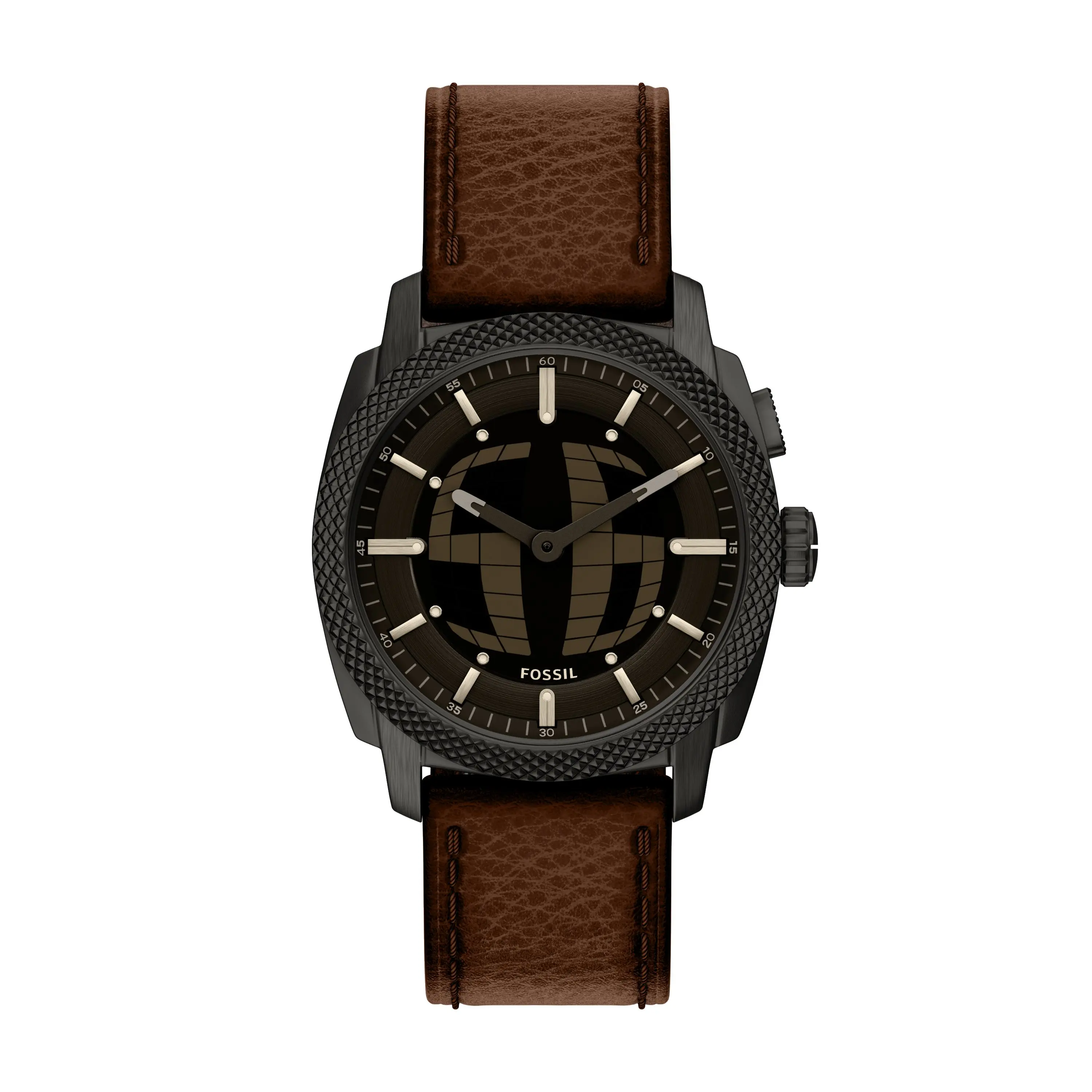 Fossil Men's Machine Big Tic 41MM Brown Leather Watch