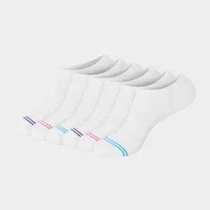 Hanes Premium Women's 6pk Cool Comfort Cushioned No Show Socks - White 5-9