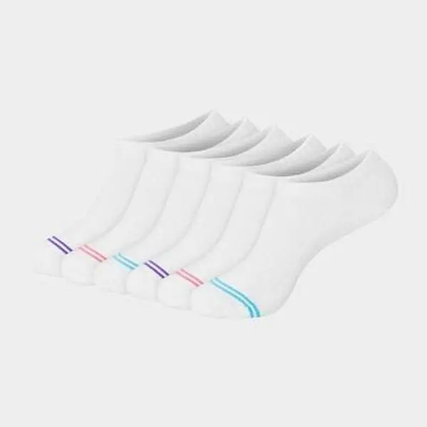 Hanes Premium Women's 6pk Cool Comfort Cushioned No Show Socks - White 5-9