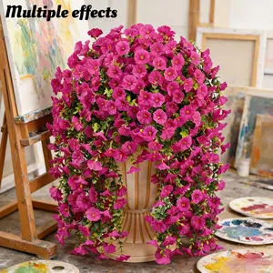 Outdoor artificial flower vines, realistic hanging artificial flowers, decorative, suitable for weddings, homes, hotels, offices, weddings, parties, home gardens, porches, cottages, courtyard decoration